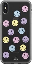 xoxo Wildhearts case voor iPhone XS Max - Smiley Colors - xoxo Wildhearts Transparant Case