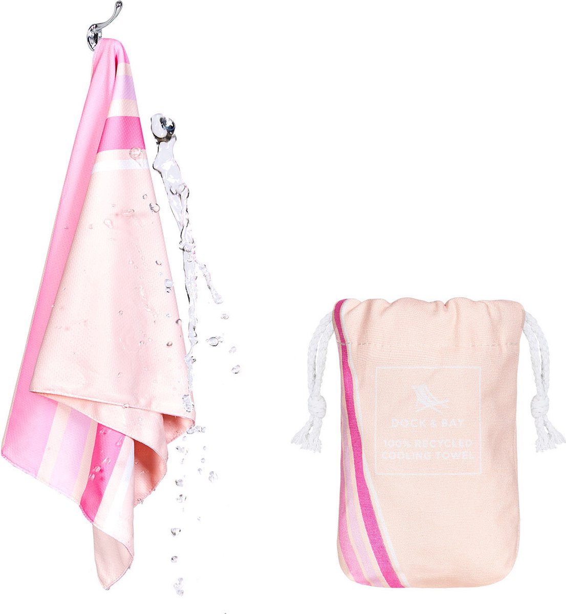 Dock & Bay Go Faster - Sporthanddoek - Cooling Towel - ( 69x33cm) - Sprint Pink
