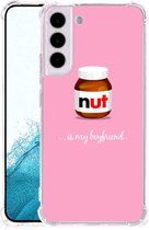Silicone Hoesje Geschikt voor Geschikt voor Samsung Galaxy S22 Telefoonhoesje met doorzichtige rand Nut Boyfriend