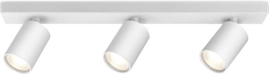 LED Plafondspot - Kingtron Betin - GU10 Fitting - 3-lichts - Rond - Mat Wit - Kantelbaar - Aluminium