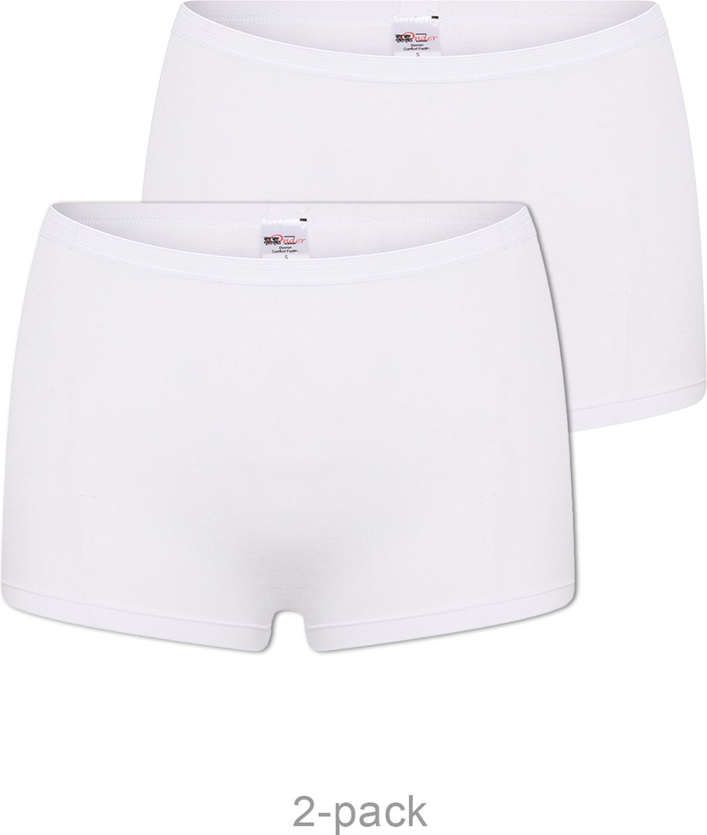 Beeren 2-pack Comfort dames boxershort katoen Lara - Wit / XXL