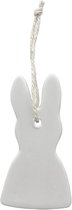 Delight Department konijn hanger grijs - Pasen - Klei - 7 centimeter