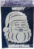 raamsticker kerstman 40 x 32 cm wit