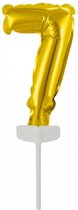 folieballon cijfer '7' 18,5 x 9 cm goud