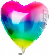 folieballon Yummy Gummy Rainbow hart 45 cm