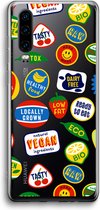 Case Company® - Huawei P30 hoesje - Fruitsticker - Soft Cover Telefoonhoesje - Bescherming aan alle Kanten en Schermrand