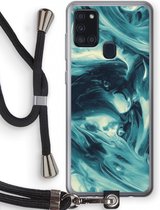 Case Company® - Samsung Galaxy A21s hoesje met Koord - Dreaming About Whales - Telefoonhoesje met Zwart Koord - Bescherming aan alle Kanten en Over de Schermrand