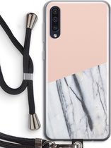 Case Company® - Samsung Galaxy A50 hoesje met Koord - A touch of peach - Telefoonhoesje met Zwart Koord - Bescherming aan alle Kanten en Over de Schermrand