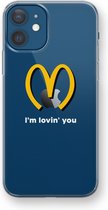 Case Company® - iPhone 12 mini hoesje - I'm lovin' you - Soft Cover Telefoonhoesje - Bescherming aan alle Kanten en Schermrand