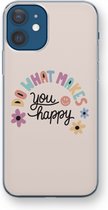 Case Company® - iPhone 12 mini hoesje - Happy days - Soft Cover Telefoonhoesje - Bescherming aan alle Kanten en Schermrand