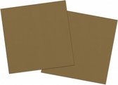 servetten 33 x 33 cm papier goud 20 stuks