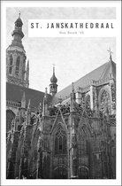 Walljar - Sint-Janskathedraal '45 - Muurdecoratie - Poster met lijst