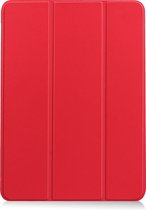 iPad Air 5 2022 Hoesje 10.9 inch Case Met Apple Pencil Uitsparing Rood - iPad Air 2022 Hoes Hardcover Hoesje Rood Bookcase