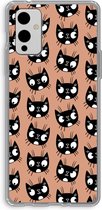 Case Company® - OnePlus 9 hoesje - Kat - Soft Cover Telefoonhoesje - Bescherming aan alle Kanten en Schermrand