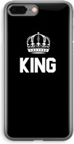 Case Company® - iPhone 8 Plus hoesje - King zwart - Soft Cover Telefoonhoesje - Bescherming aan alle Kanten en Schermrand