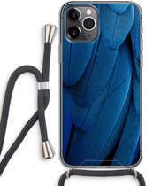 Case Company® - iPhone 11 Pro hoesje met Koord - Pauw - Telefoonhoesje met Zwart Koord - Extra Bescherming aan alle Kanten en Over de Schermrand