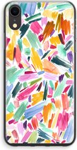 Case Company® - iPhone XR hoesje - Watercolor Brushstrokes - Soft Cover Telefoonhoesje - Bescherming aan alle Kanten en Schermrand