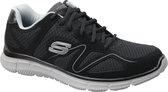 Skechers Satisfaction 58350-BKGY, Mannen, Zwart, Sneakers,Sportschoenen, maat: 42,5