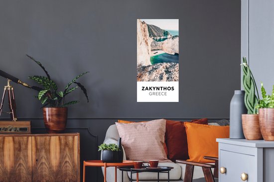 Stickers Stickers muraux - Zakynthos - Grèce - Plage - 40x80 cm - Feuille adhésive