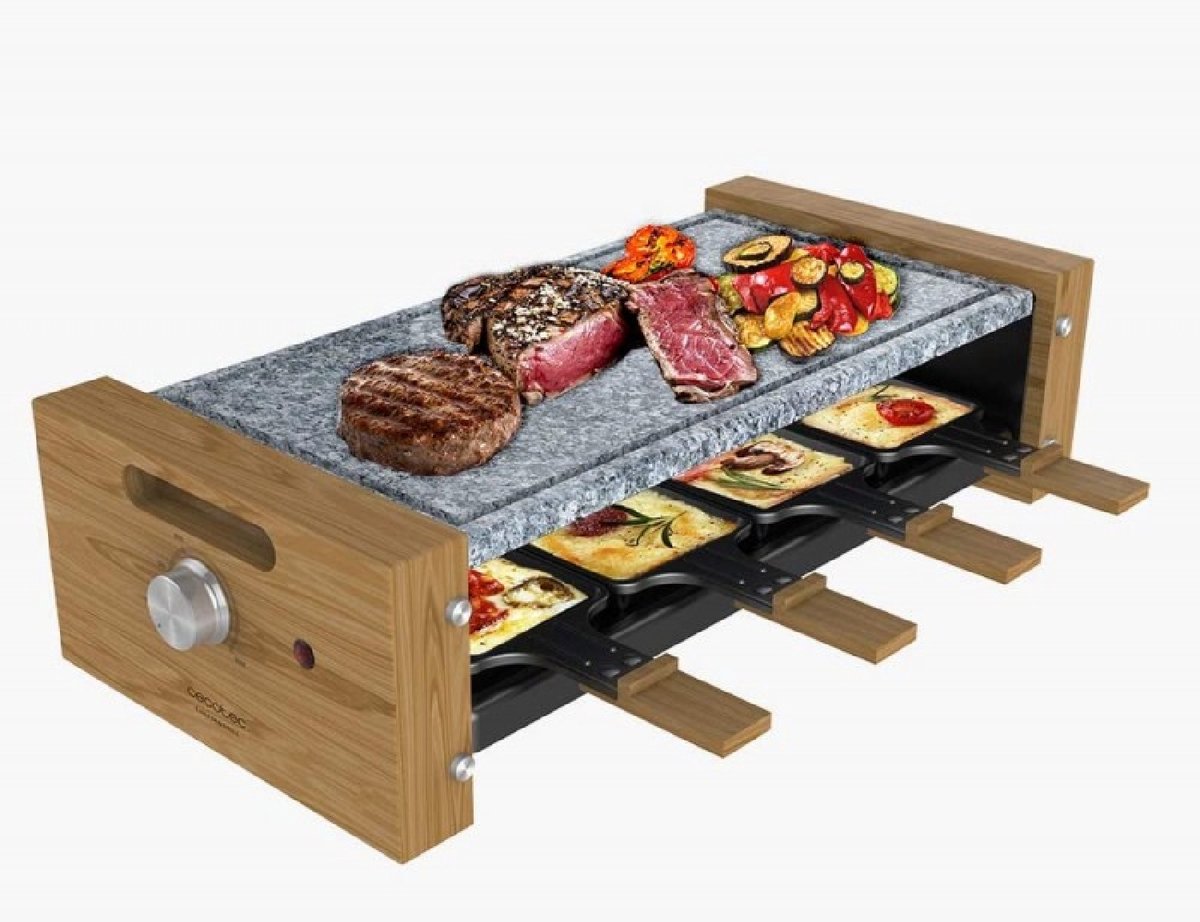 Cecotec Houten raclette Cheese&Grill 8400 Wood AllStone