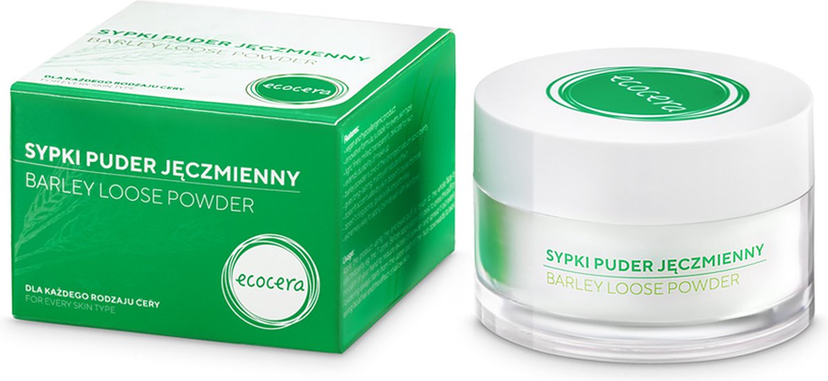 ECOCERA - Barley Powder - Setting powder Make Up - Gezichts Poeder - Vegan - Parabenen vrij - 15g - Make-up  Fixatie