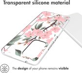 iMoshion Hoesje Geschikt voor Samsung Galaxy A53 Hoesje Siliconen - iMoshion Design hoesje - Roze / Cherry Blossom