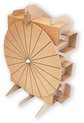 Afbeelding van het spelletje Kartonnen Rad van Fortuin - Draairad groot diameter 70 cm - Duurzaam Karton - Hobbykarton - KarTent