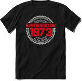 1973 Limited Edition | Feest Kado T-Shirt Heren - Dames | Zilver - Rood | Perfect Verjaardag Cadeau Shirt | Grappige Spreuken - Zinnen - Teksten | Maat XL