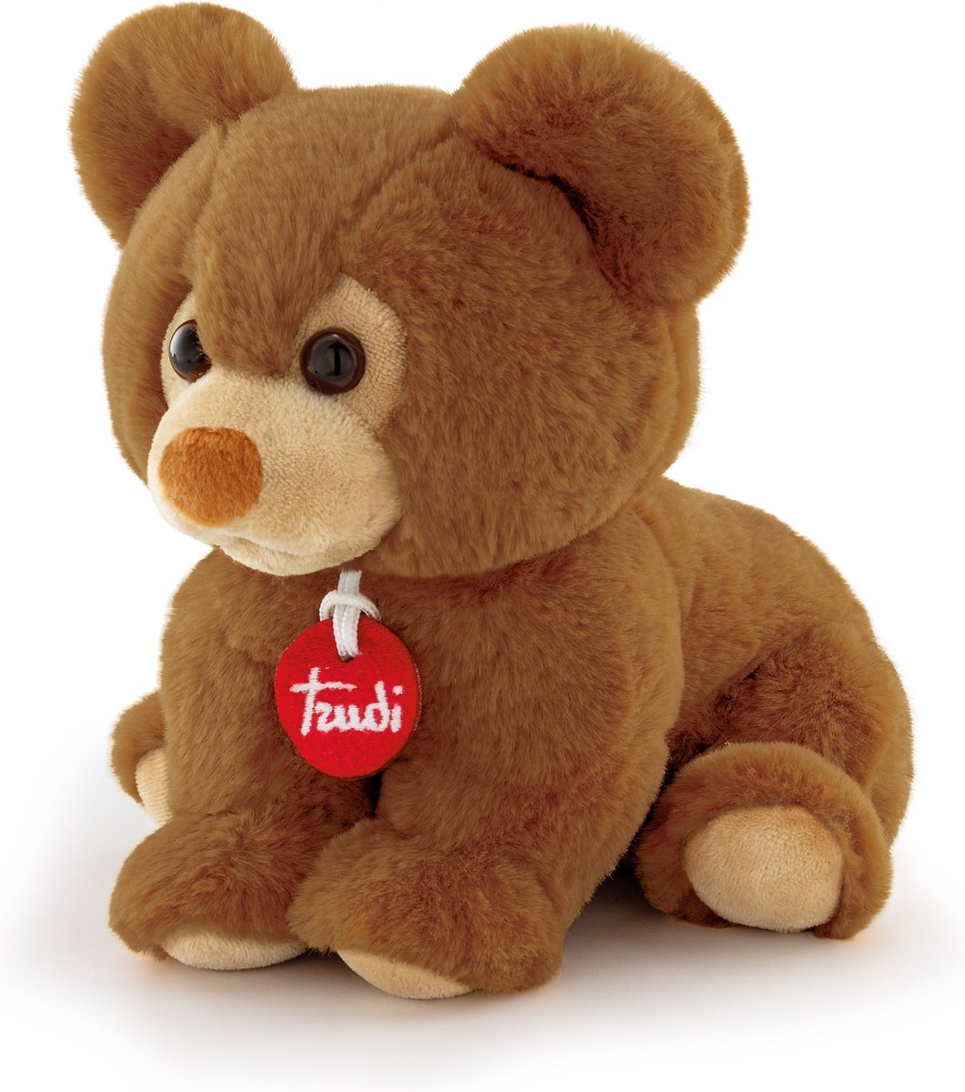 Trudi Puppy Knuffel Teddybeer 19 cm - Hoge kwaliteit pluche knuffel - Knuffelbeer voor jongens en meisjes - Bruin - 16x17x19 cm maat S