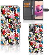 Wallet Book Case Xiaomi Redmi Note 10/10T 5G | Poco M3 Pro Telefoon Hoesje Birds