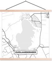 Affiche scolaire - Plan d'étage - Plan de la ville - Carte - Zuidlaardermeer - 40x40 cm - Lattes vierges