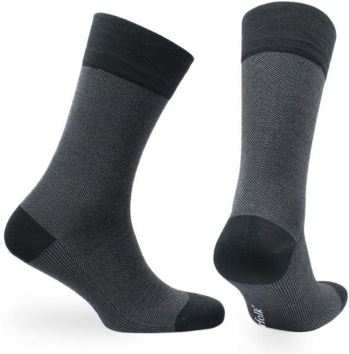 Norfolk - Klassiek Gemerceriseerd Katoen Heren sokken - Bamboe Herensokken - Zwart - 42-44 - Richmond