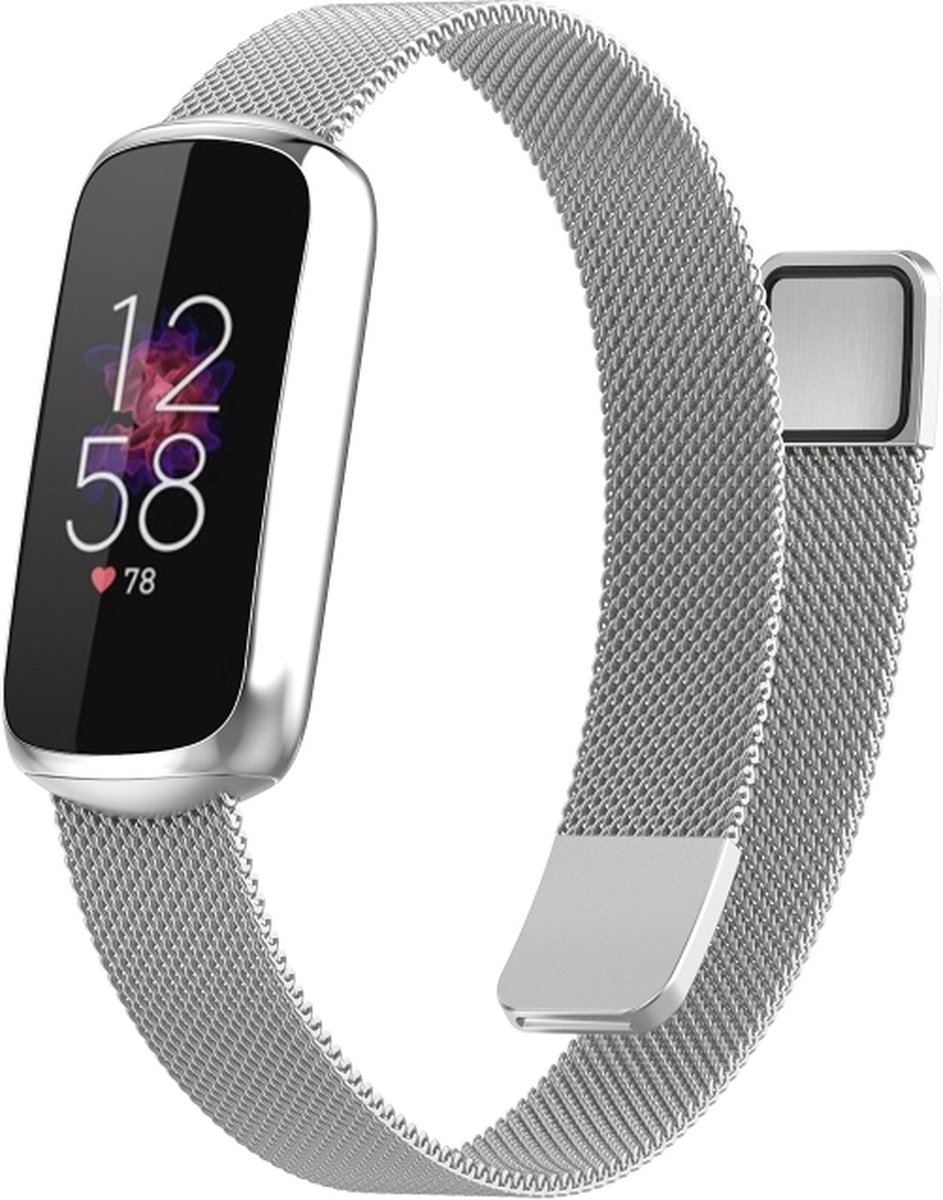 Milanees bandje - zilver, geschikt voor Fitbit Luxe