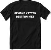 Gevonden Katten - Katten T-Shirt Kleding Cadeau | Dames - Heren - Unisex | Kat / Dieren shirt | Grappig Verjaardag kado | Tshirt Met Print | - Zwart - L