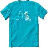 Cat Scan - Katten T-Shirt Kleding Cadeau | Dames - Heren - Unisex | Kat / Dieren shirt | Grappig Verjaardag kado | Tshirt Met Print | - Blauw - XXL