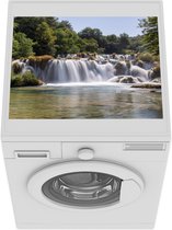 Wasmachine beschermer mat - De Skradinski Buk-watervallen tussen de bossen in Krka in Kroatië - Breedte 55 cm x hoogte 45 cm