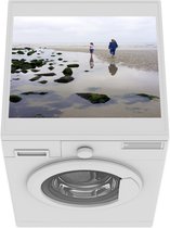 Wasmachine beschermer mat - Meisjes op het strand van Vlieland - Breedte 55 cm x hoogte 45 cm