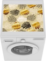 Wasmachine beschermer mat - Monstera - Goud - Patronen - Bladeren - Breedte 55 cm x hoogte 45 cm
