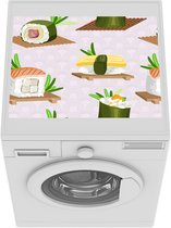 Wasmachine beschermer mat - Patronen - Eten - Sushi - Japan - Breedte 55 cm x hoogte 45 cm