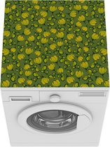 Wasmachine beschermer mat - Bloemen - Zaden - Patronen - Breedte 60 cm x hoogte 60 cm