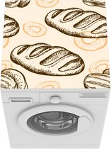 Wasmachine beschermer mat - Brood - Vintage - Patroon - Breedte 60 cm x hoogte 60 cm