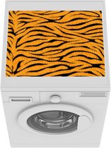 Wasmachine beschermer - Wasmachine mat - Tijgerprint - Oranje - Zwart - 55x45 cm - Droger beschermer