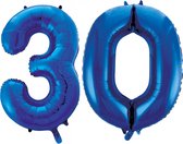 Folie ballonnen 30 blauw.