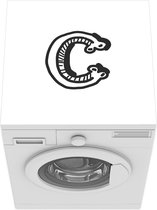 Wasmachine beschermer mat - de letter C - Breedte 60 cm x hoogte 60 cm