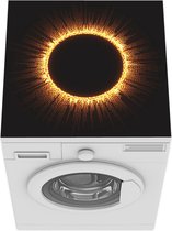 Wasmachine beschermer mat - een zonsverduistering met vurige stralen - Breedte 60 cm x hoogte 60 cm