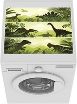 Wasmachine beschermer mat - Dinosaurus - Jungle - Illustratie - Breedte 55 cm x hoogte 45 cm
