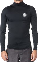 Rip Curl - UV-rashguard voor heren - Corpo - Lange mouw en hoge nek - Zwart - maat M