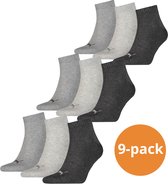 Puma Quarter Sokken Plain 9-pack Antraciet Melange