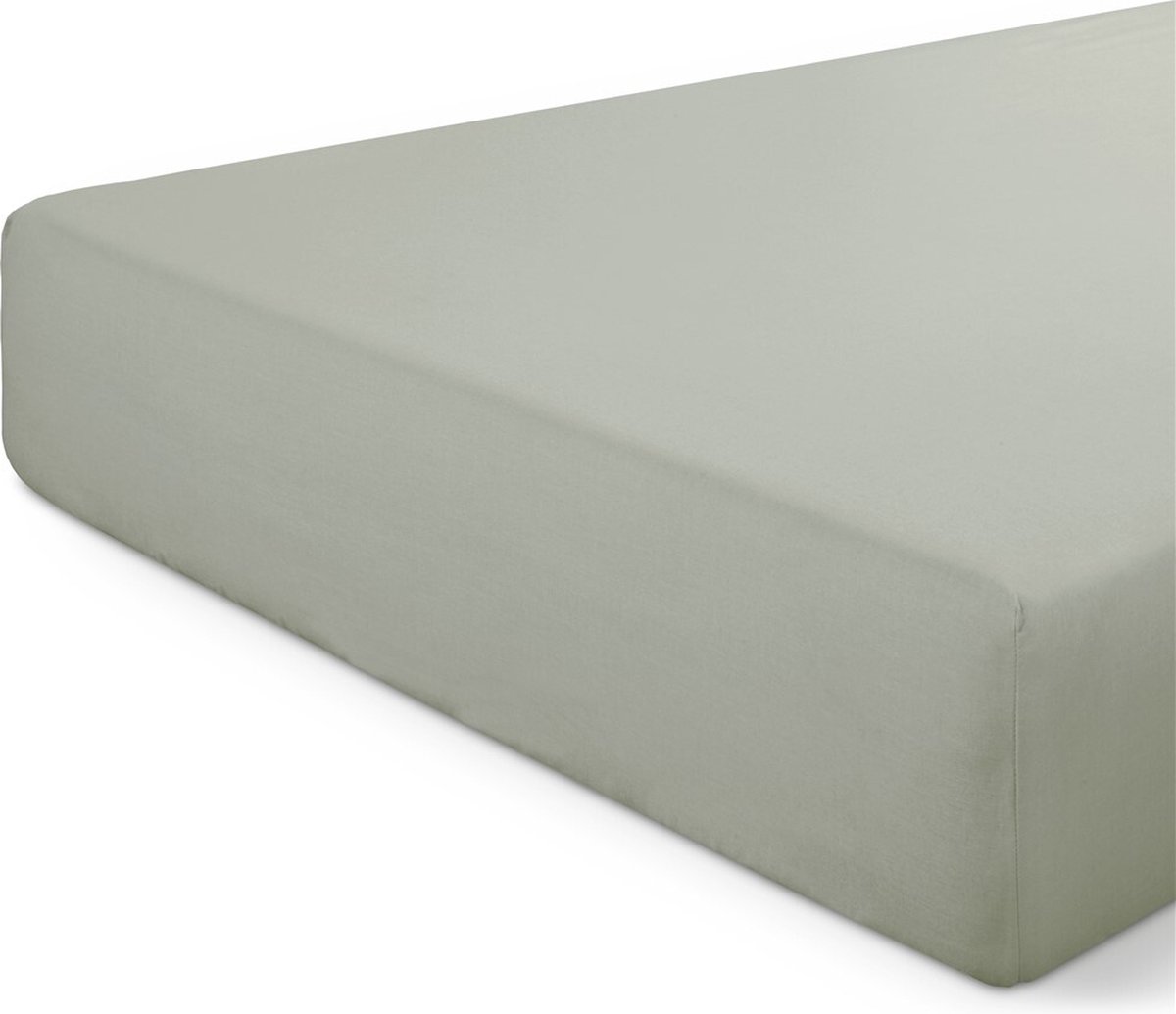 Dindi Hoeslaken Basic Beauty - 90x200 - 100% katoen - Groen