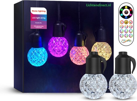 Consumeren Offer kool Slimme Smart Led - lichtsnoer- 5 meter- 25 Led lampen- met App functie  en... | bol.com